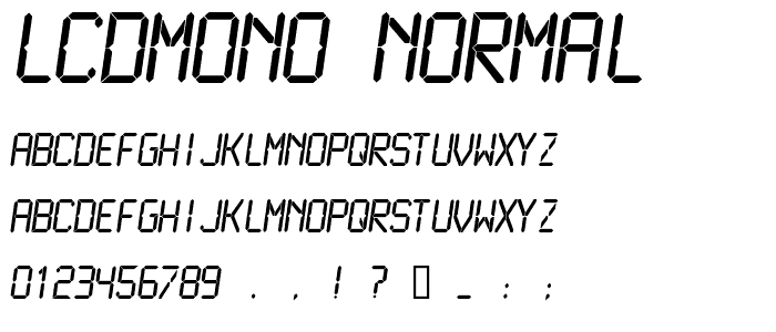 LCDMono Normal font
